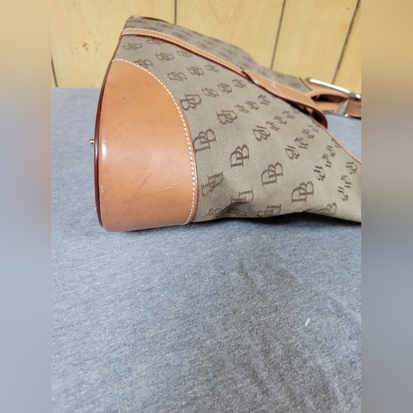 Dooney and Bourke Signature Canvas and Leather Shoulder Bag - Picture 4 of 10